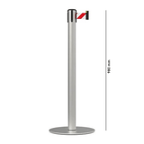 Barrier Group Traffic Control & Parking Equipment Red/White Barrier Group Slimline Premium Portable Single Belt Post