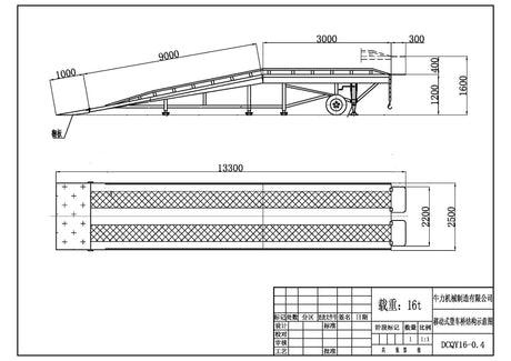 Niuli 16-Tonne Full-Size Steel Forklift Dock Ramp / Yard Ramp DR16 - Niuli - Ramp Champ