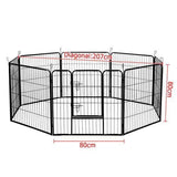 i.Pet Pet Play Pen 80cm - Black - Ramp Champ - Ramp Champ