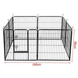 i.Pet Pet Play Pen 80cm - Black - Ramp Champ - Ramp Champ