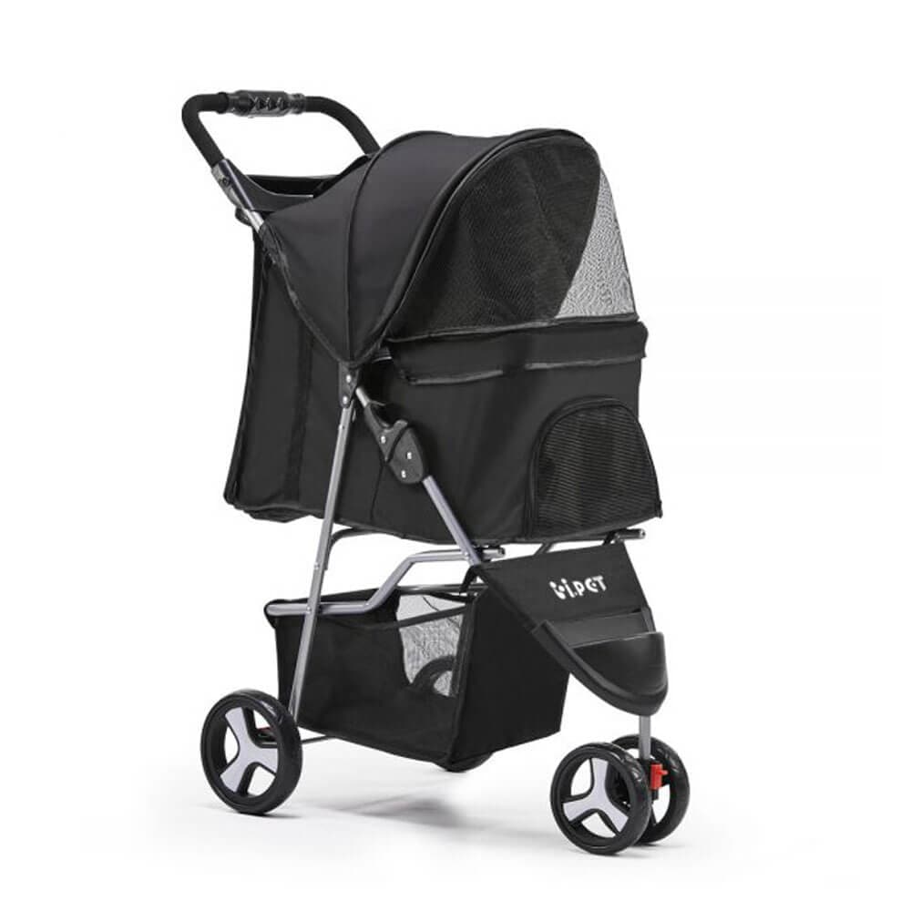 Ramp Champ Pet Products i.Pet 3-Wheel Foldable Pet Stroller - Black