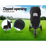 i.Pet Foldable Pet Stroller Dog Carrier Large - Black - Ramp Champ - Ramp Champ