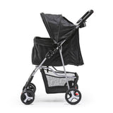 i.Pet 4-Wheel Foldable Pet Stroller - Black - Ramp Champ - Ramp Champ
