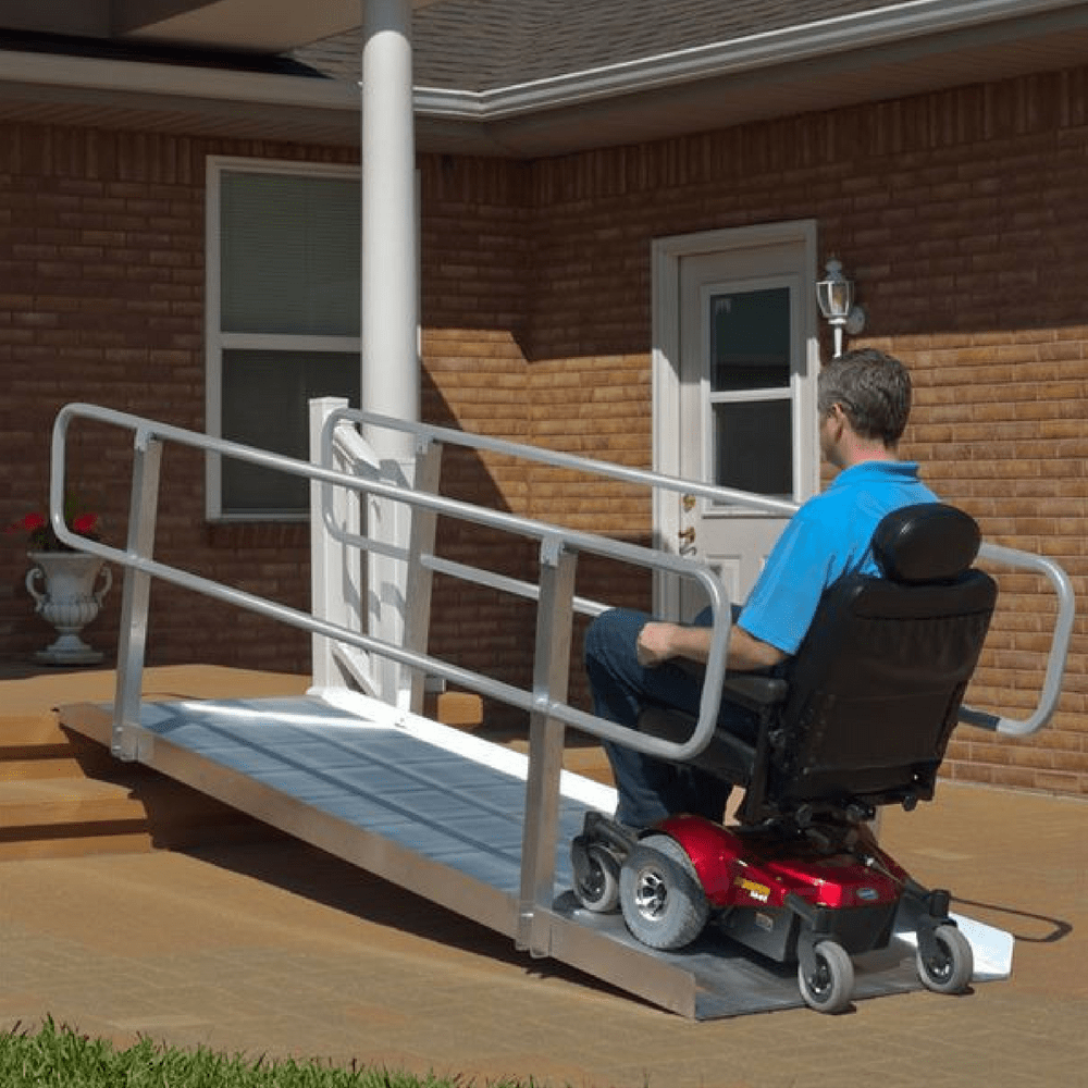 PVI OnTrac Wheelchair Access Ramp with Handrails, 385kg Capacity (Open Box)