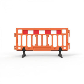 Barrier Group Traffic Control & Parking Equipment 2000 x 1000mm - Hi-vis Orange with Reflective Panels Barrier Group Portable Plastic Fence Barrier