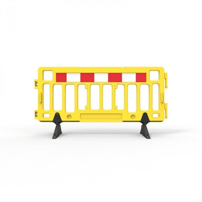 Barrier Group Traffic Control & Parking Equipment 2000 x 1000mm - Hi-vis Yellow with Reflective Panels Barrier Group Portable Plastic Fence Barrier