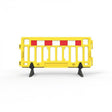 Barrier Group Traffic Control & Parking Equipment 2000 x 1000mm - Hi-vis Yellow with Reflective Panels Barrier Group Portable Plastic Fence Barrier