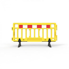 Barrier Group Traffic Control & Parking Equipment 2000 x 1000mm - Hi-vis Yellow with Reflective Panels Barrier Group Portable Plastic Fence Barrier