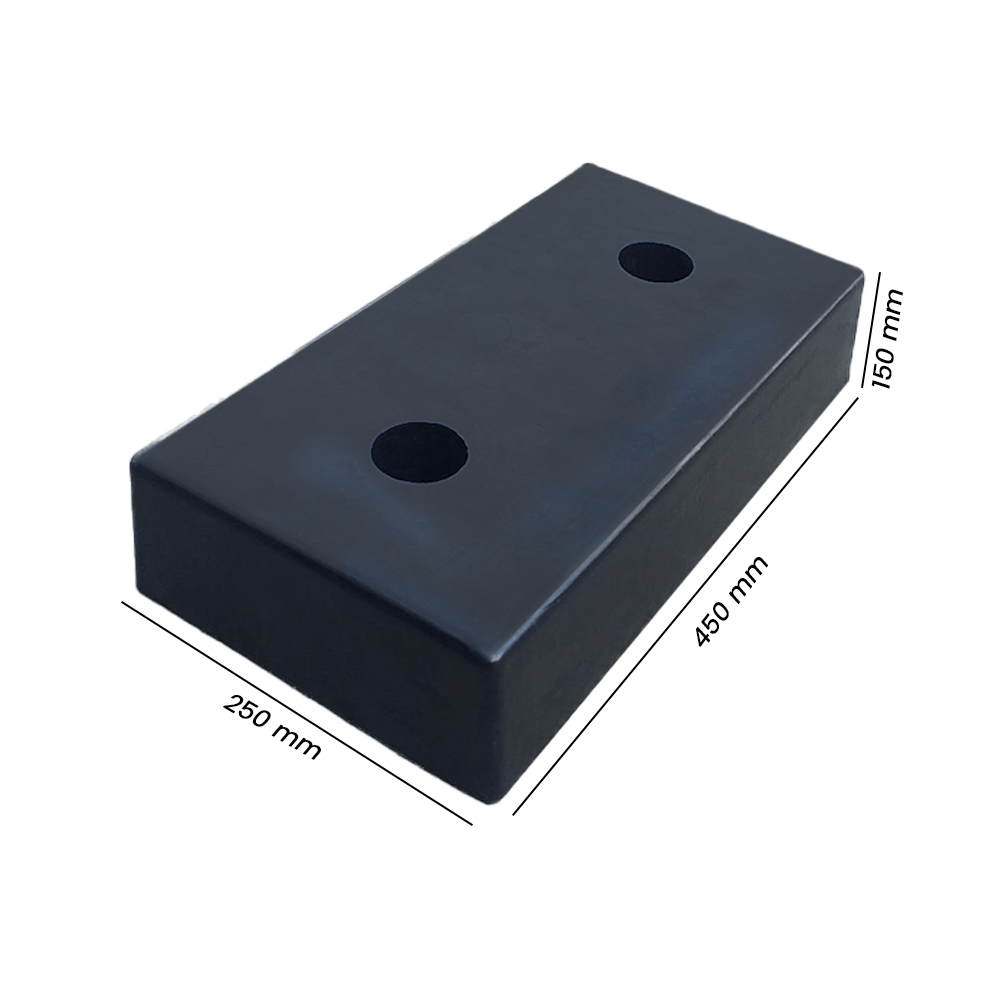 Heeve Loading Dock & Warehouse 450mm x 250mm x 150mm x 250mm Heeve Moulded Rubber Dock Leveler Bumper