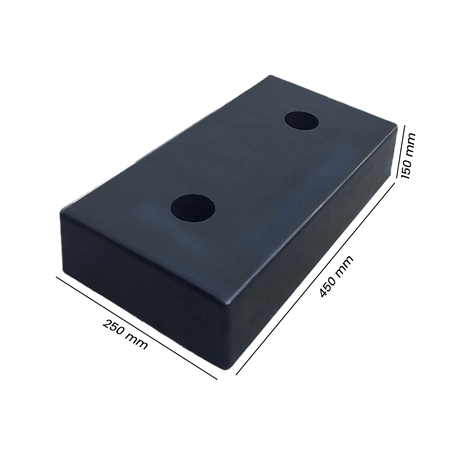 Heeve Loading Dock & Warehouse 450mm x 250mm x 150mm x 250mm Heeve Moulded Rubber Dock Leveler Bumper