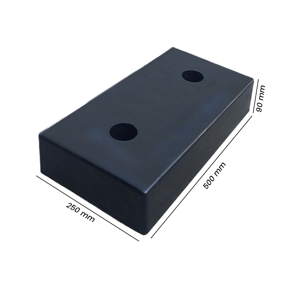 Heeve Loading Dock & Warehouse 500mm x 250mm x 90mm x 250mm Heeve Moulded Rubber Dock Leveler Bumper