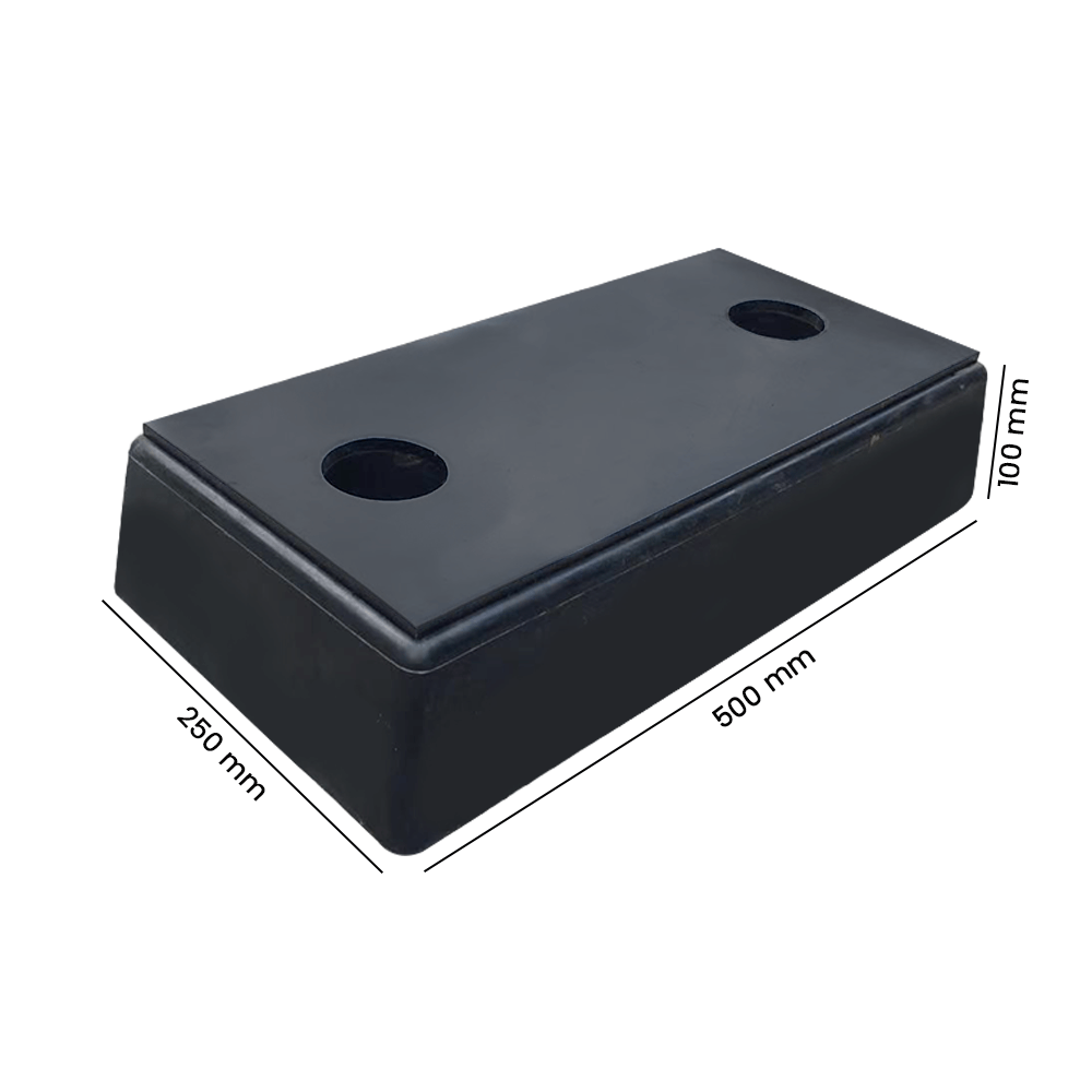 Heeve Loading Dock & Warehouse 500mm x 250mm x 100mm x 320mm Heeve Moulded Rubber Dock Leveler Bumper