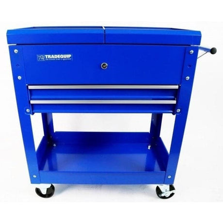 TradeQuip Workshop Tool Trolley 2 Drawer Lockable Sliding Top - TradeQuip - Ramp Champ