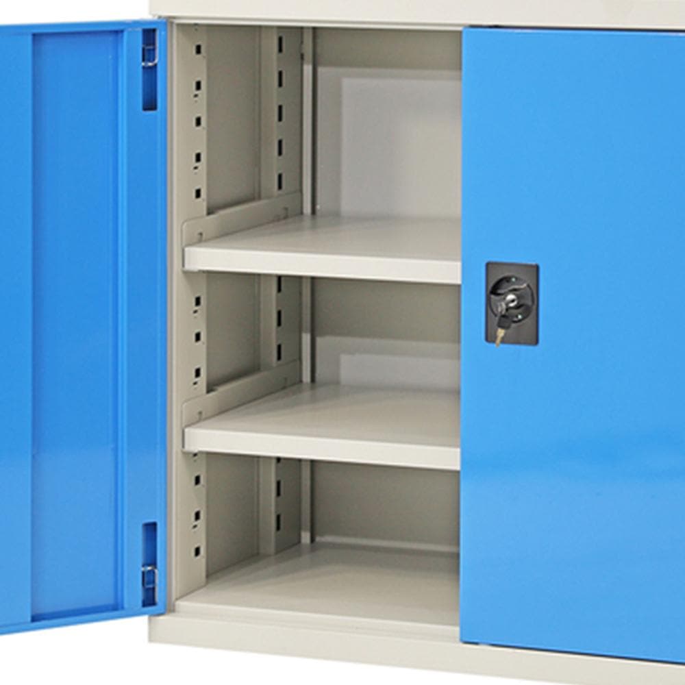 Troden Workshop Equipment Stormax Half Height Heavy Duty Storage Cabinet -150kg Capacity