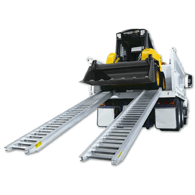 Sureweld Construction & Machinery Sureweld 1.5-Tonne 2.4m x 390mm Rubber Series Aluminium Loading Ramps