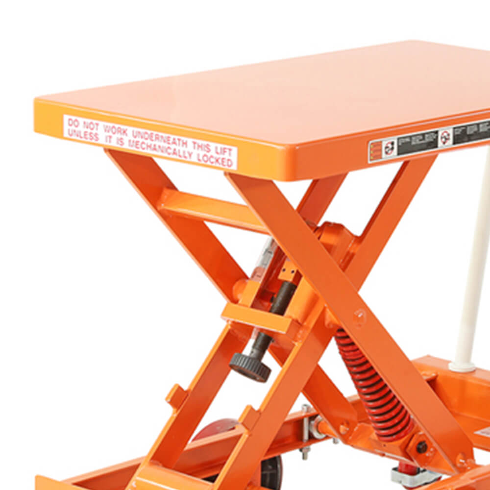 Troden Workshop Equipment Liftex Spring Scissor Lift Trolley with Centre Wheel Kit