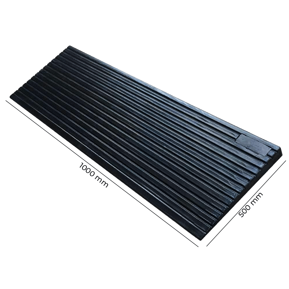 Heeve Threshold Ramps 50mm x 500mm Heeve 1000mm Heavy-Duty Solid Rubber Threshold Ramp