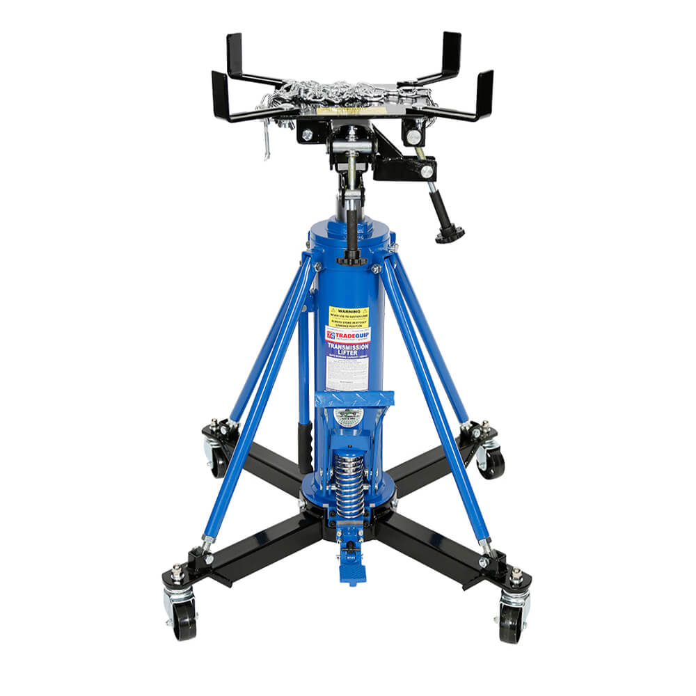 TradeQuip Professional Transmission Lifter Hydraulic, 1000kg 4-Way Til ...