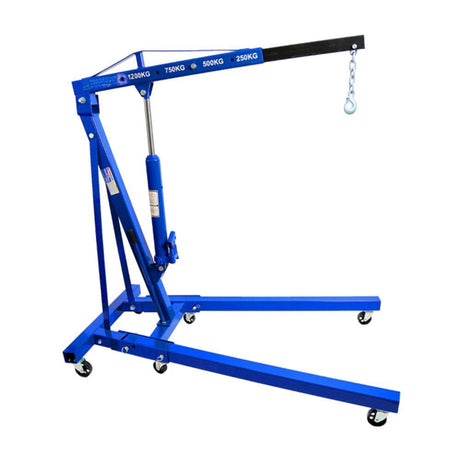 TradeQuip Dual Action Pump Foldable Engine Crane, 1.2 Tonne - TradeQuip - Ramp Champ