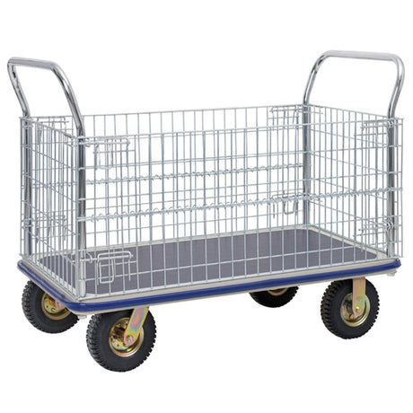 Troden Workshop Equipment Troden Extra Large Prestige Platform Trolley with Cage, 500kg Capacity
