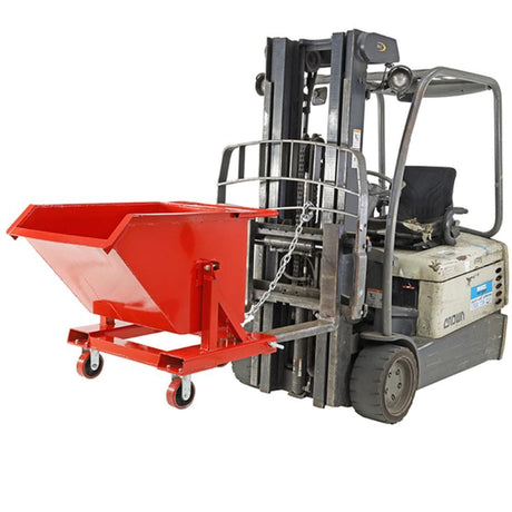 Troden Workshop Equipment Troden Lightweight Painted Forklift Waste Tipping Bin - 350kg Capacity