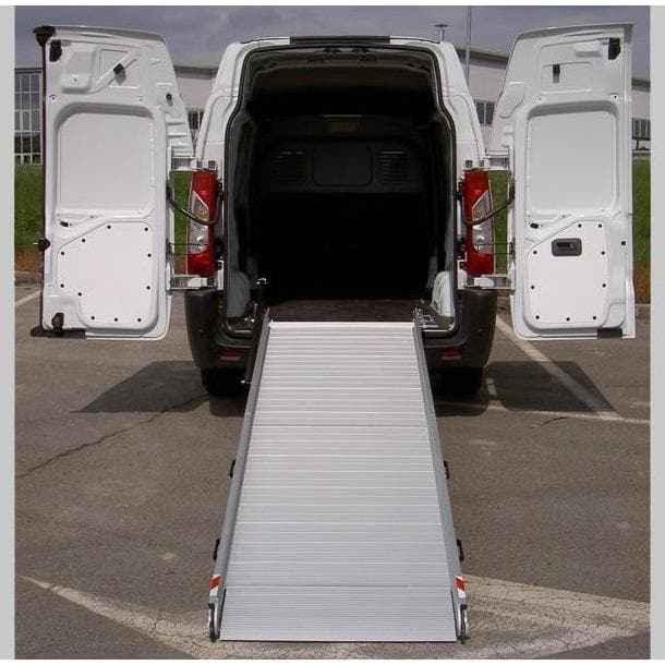 Transient Van With Ramp Rack WM System Aluminium AL-Light Van Ramp with Swivel, 400kg Capacity ...
