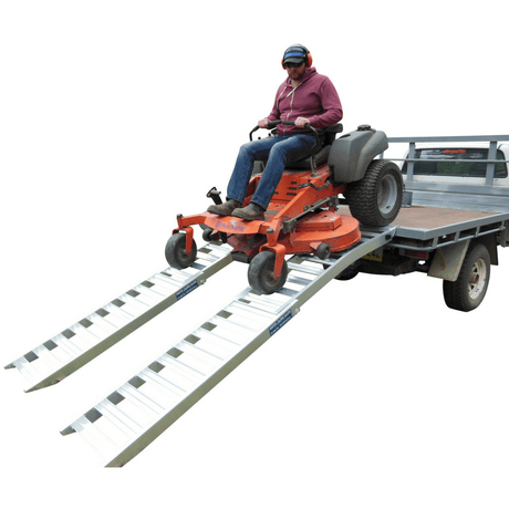 Whipps Heavy Duty Folding Aluminium Curved Mower Ramps - Whipps - Ramp Champ