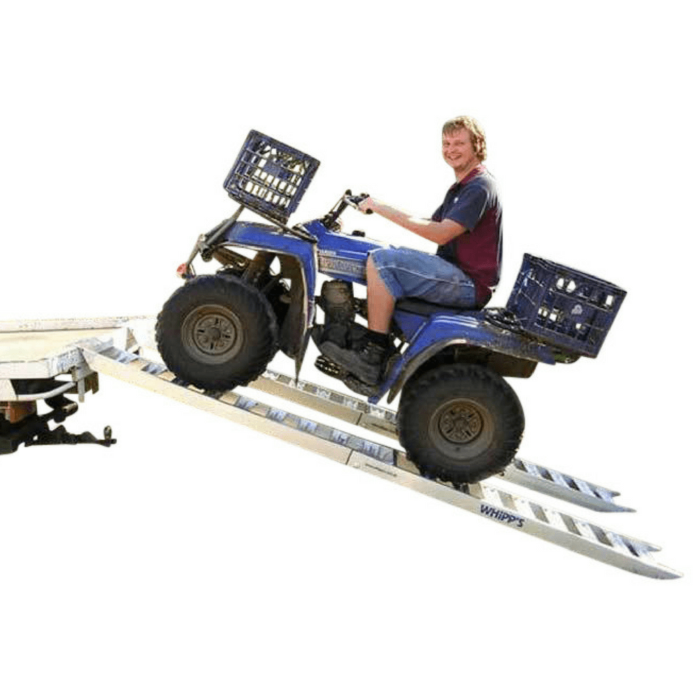 Whipps Heavy Duty Whipps 1 Tonne Folding Aluminium Curved Mower Ramps