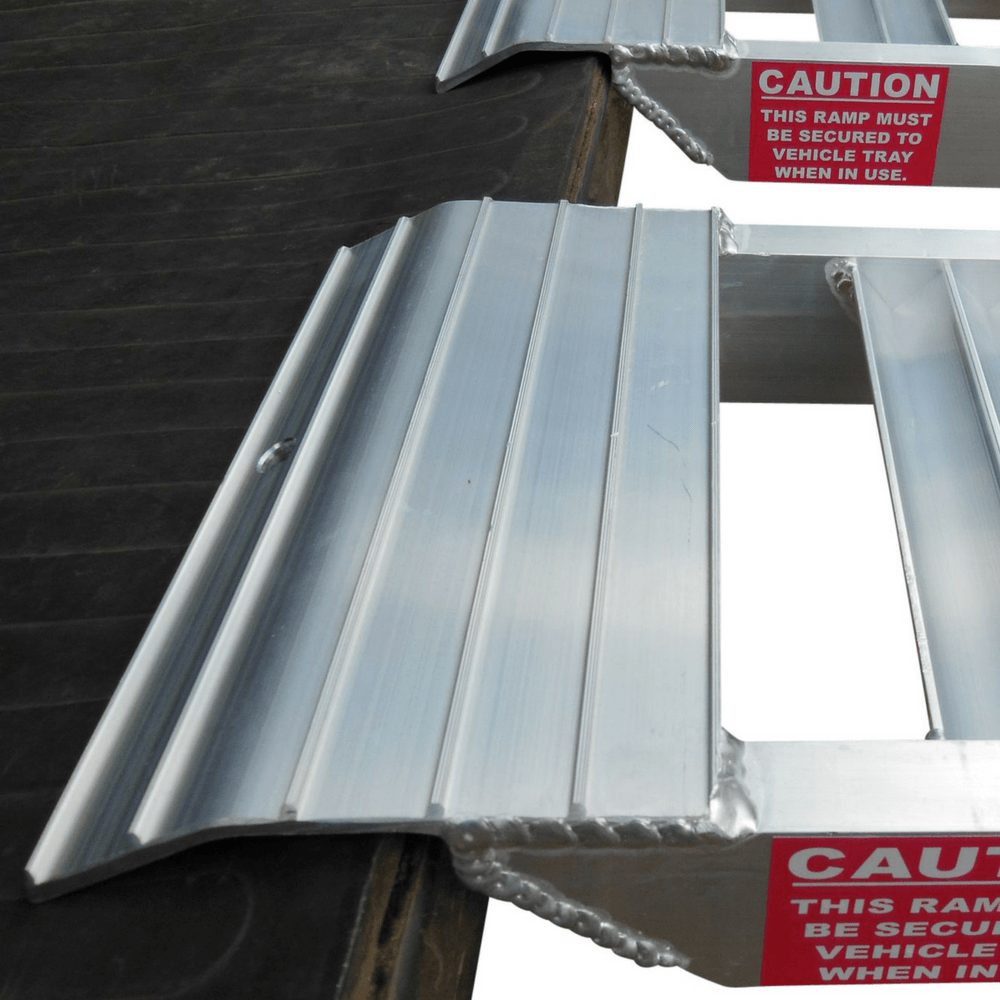 Whipps Heavy Duty Whipps Non-Folding Aluminium Curved Mower Ramps, Pair