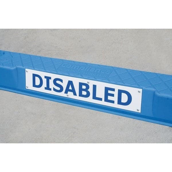 Barrier Group Wheel Stop Sign 75 x 450mm for Compliance Wheel Stop - Barrier Group - Ramp Champ