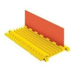 Checkers 5 Channel Low Profile Guard Dog 30.8-Tonne Cable Protector - yellow 5-channel cable protector with orange lid open