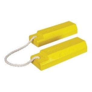 Checkers Aviation Wheel Chock 457mm Length - Roped Pair - Checkers - Ramp Champ