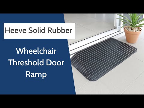 Heeve Solid Rubber Wheelchair Threshold Door Ramp With Winged Edges