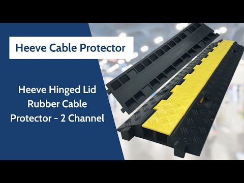 Heeve Hinged Lid Rubber Cable Protector - 2 Channel