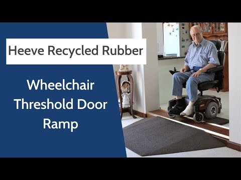 Heeve Recycled Rubber Wheelchair Threshold Door Ramp 1:8 Gradient