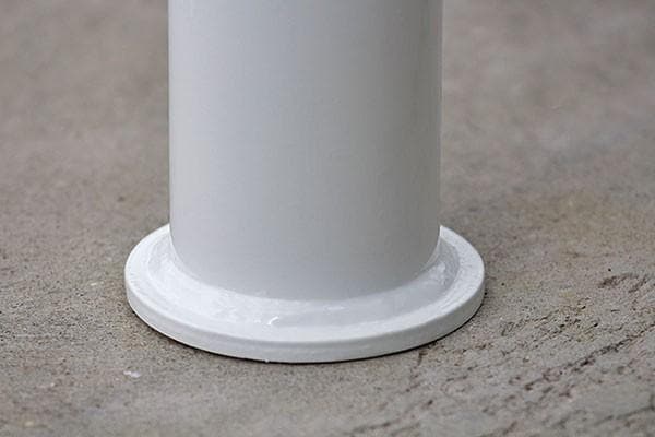 Linebacker 90mm Solid Core White Bollard – Core Drilled - Barrier Group - Ramp Champ