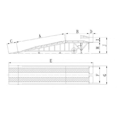 Niuli 8-Tonne Full-Size Steel Forklift Dock Ramp / Yard Ramp - Niuli - Ramp Champ