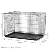 i.Pet 42inch Pet Cage - Black - Ramp Champ - Ramp Champ