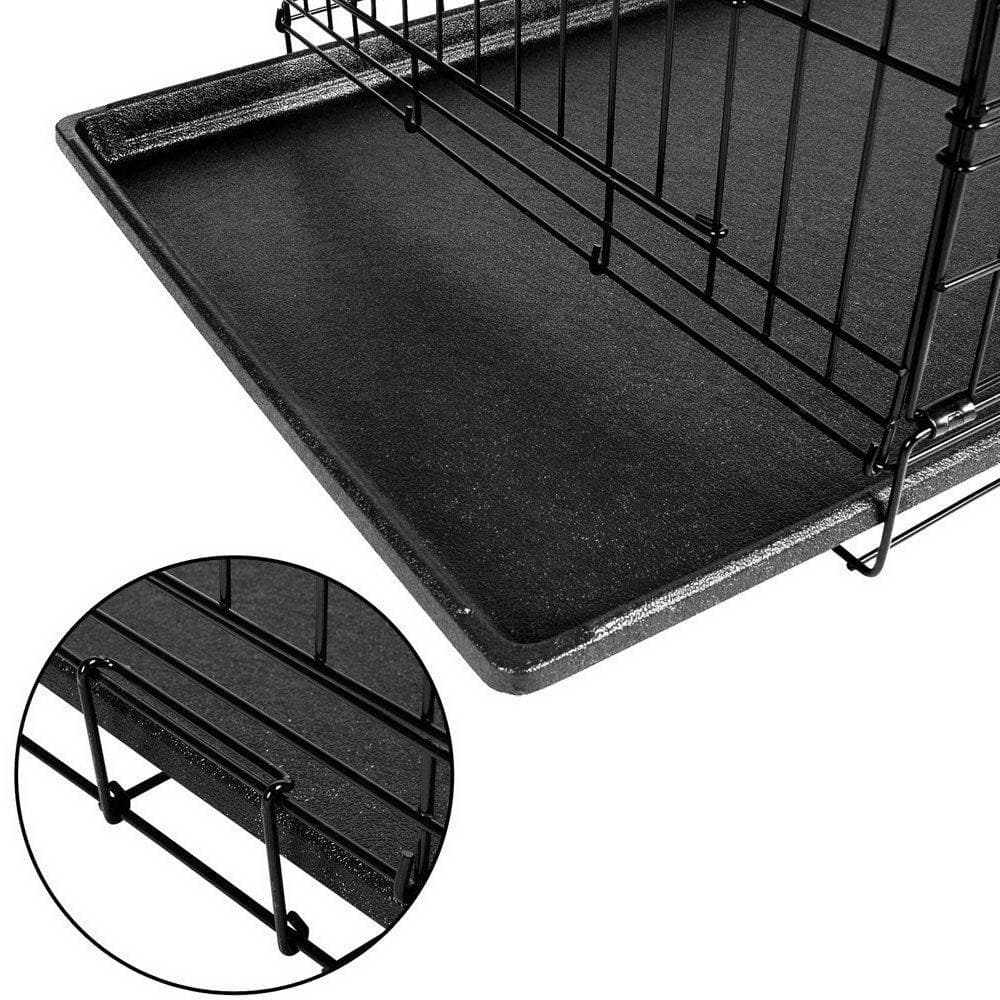 i.Pet 36inch Collapsible Pet Cage with Cover - Black & Green - Ramp Champ - Ramp Champ