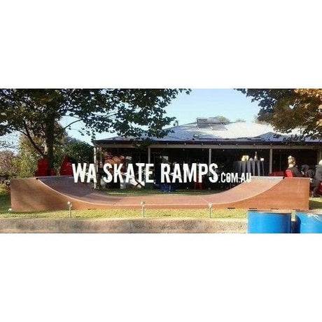 WA Skate Ramps 60cm High x 1.8m Wide Halfpipe (2ft High x 6ft Wide) - WA Skate Ramps - Ramp Champ