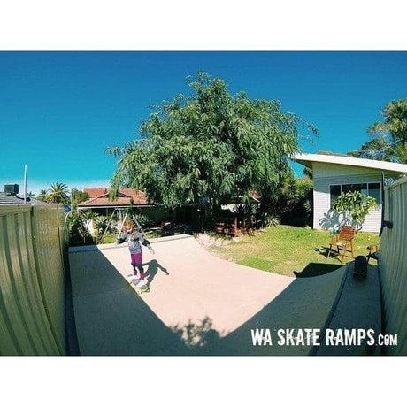 WA Skate Ramps 60cm High x 3.6m Wide Halfpipe (2ft High x 12ft Long) - WA Skate Ramps - Ramp Champ