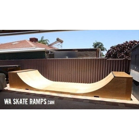 WA Skate Ramps 90cm High x 1.2m Wide Halfpipe (3ft High x 4ft Wide) - WA Skate Ramps - Ramp Champ