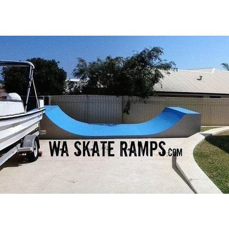 WA Skate Ramps 90cm High x 2.4m Wide Halfpipe (3ft High x 8ft Wide) - WA Skate Ramps - Ramp Champ