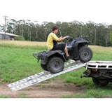 Whipps Heavy Duty Whipps 1 Tonne Folding Aluminium Curved Mower Ramps