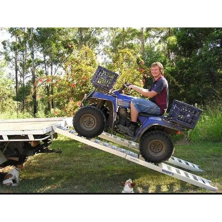 Whipps Heavy Duty Whipps 1 Tonne Folding Aluminium Curved Mower Ramps